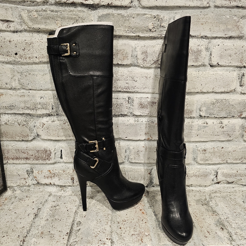 Womens G By Guess Destynn Knee High Boots, Black New Size 6